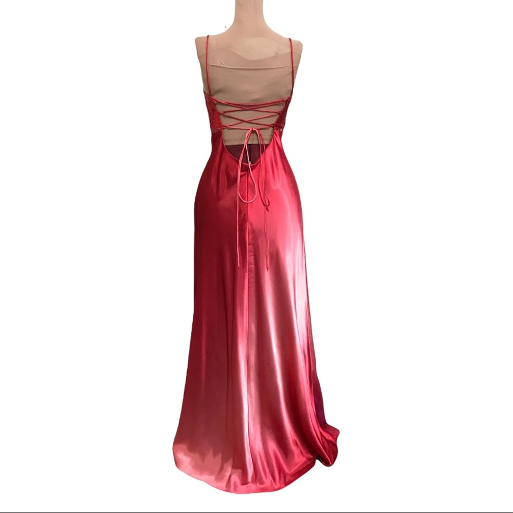 Betsy & Adam Pink Ombré Gown - Picture 3 of 7